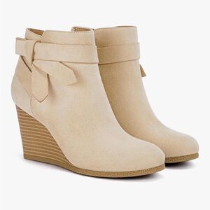 Amazon Tan Wedge Ankle Boots